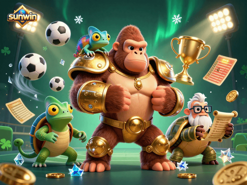 Bet on your luck with sunwin in an energetic casino scene featuring competitive 3D characters.