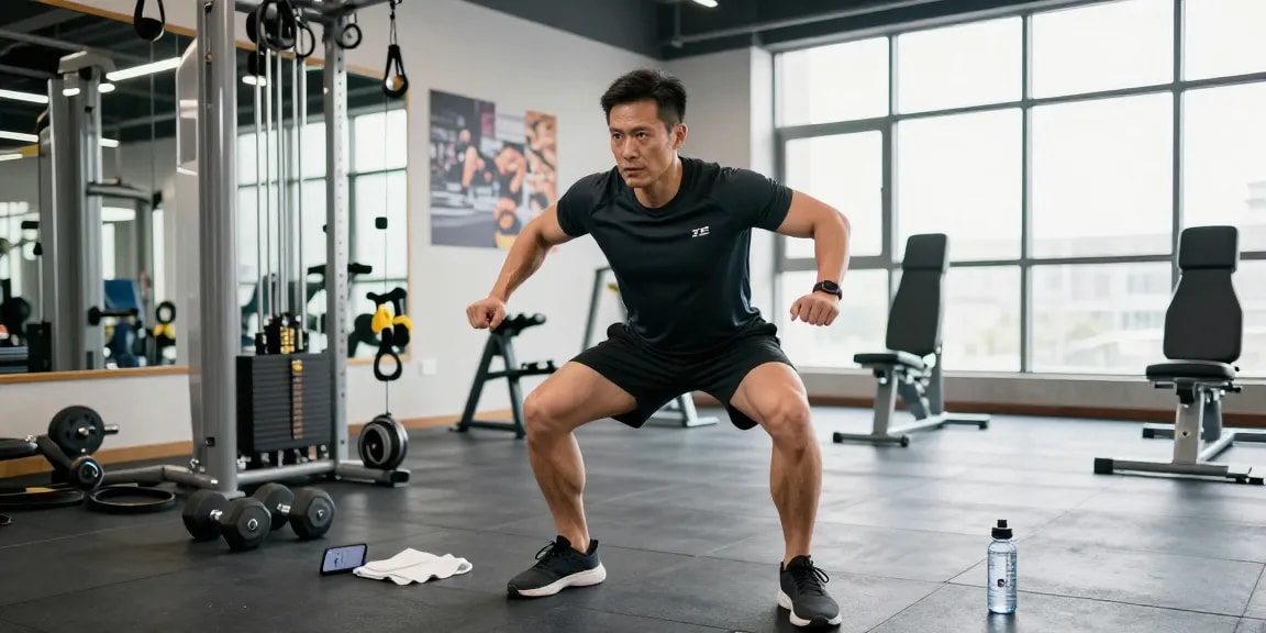 Global Pharma Steroids Trainingsszene mit Sportler im Fitnessstudio