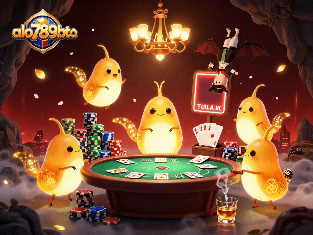 Experience exciting gameplay at the alo789bto casino with vivid glowworms lighting the table.