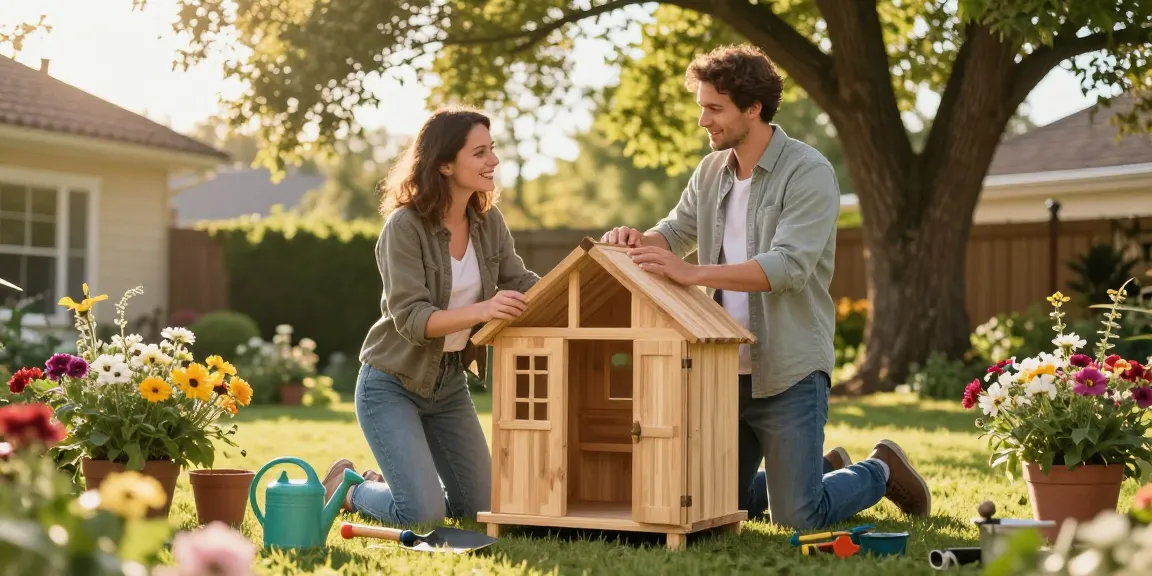 Gartenhäuser aus Holz: Bauen Sie Ihr Traumgartenhaus in einem sonnigen Garten.