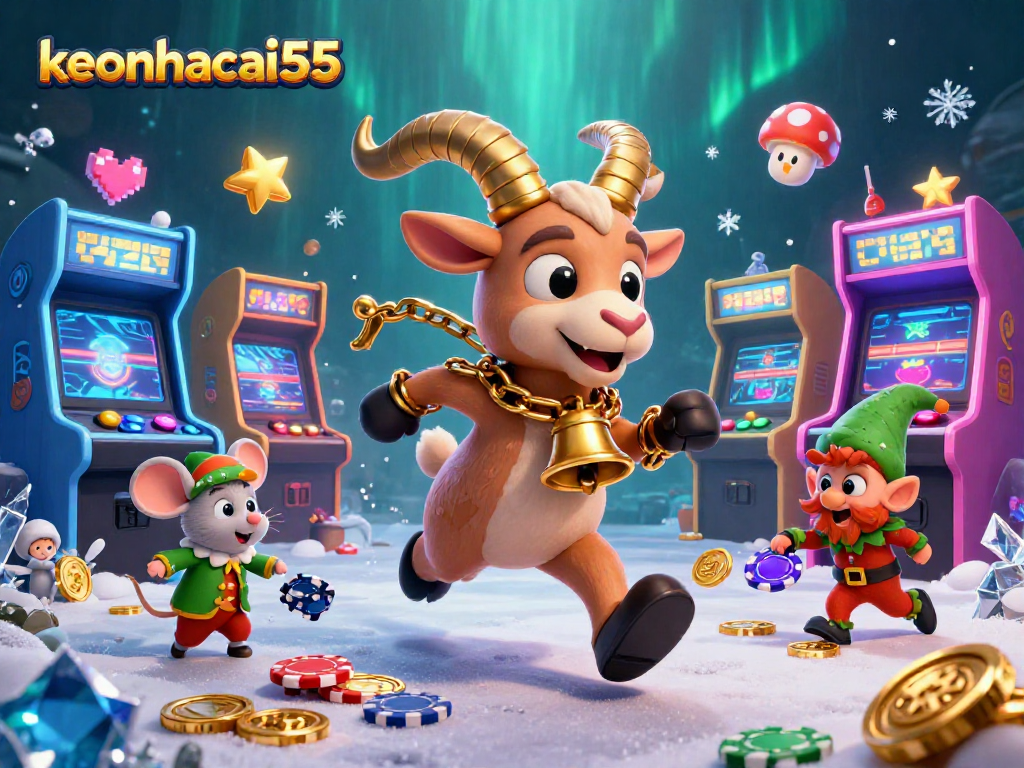 keonhacai55's thrilling holiday horror casino scene filled with chaos and vibrant gaming elements