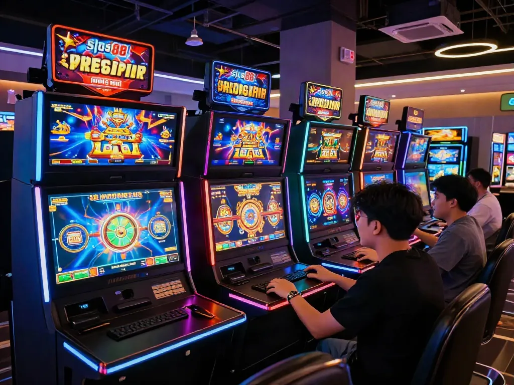 Exciting slot88 gaming experience in a modern casino setting.