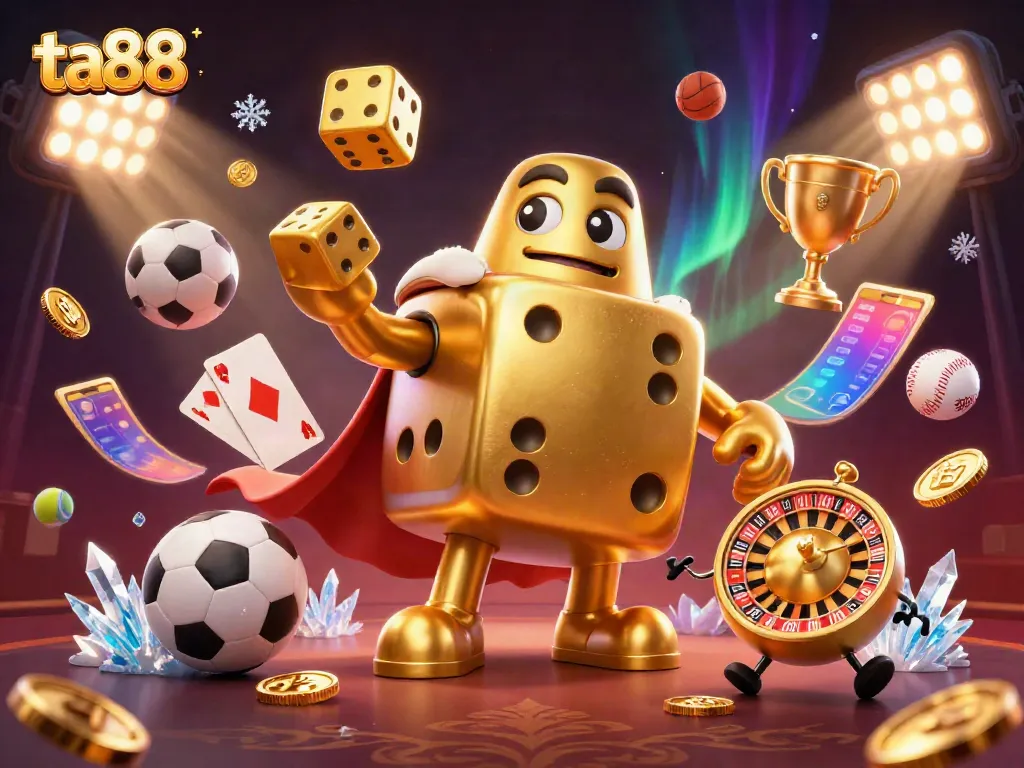 Experience thrilling wins at ta88 with a dazzling 3D casino scene full of dynamic elements and vibrant characters.