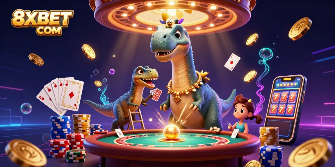 Play and win with 8XBET COM while enjoying an ultra-detailed casino scene.