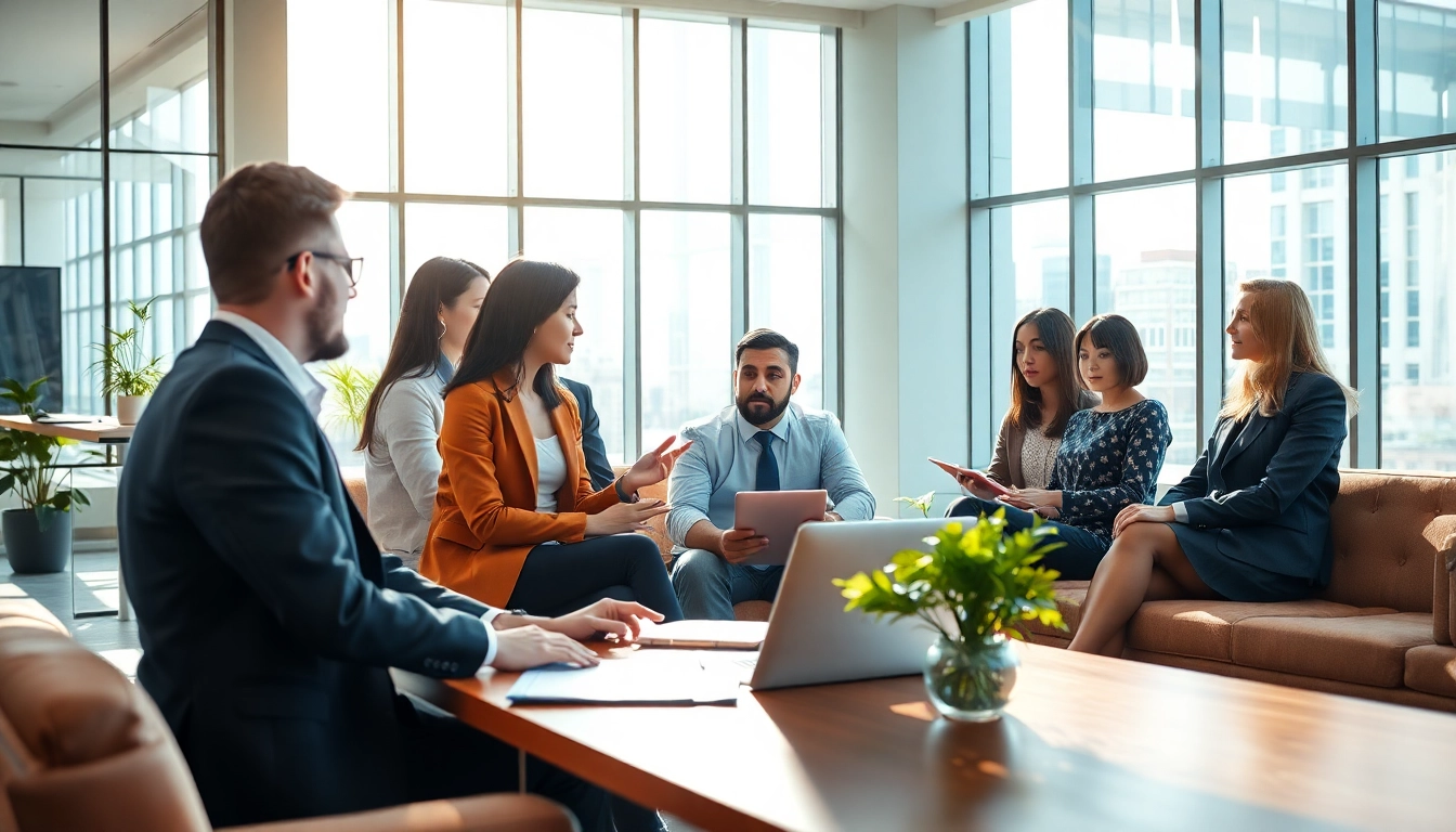 Hervorragender Headhunter IT im modernen Büro mit IT-Profis bei der Zusammenarbeit.