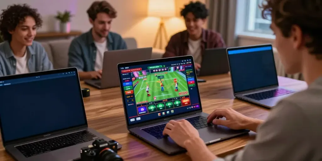 Diverse players engaging with exciting games at https://nbet.group/ in a dynamic online gambling environment.