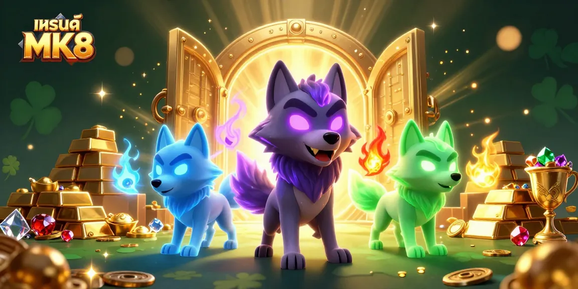 Engage with thrilling challenges at แบรนด์ MK8 as spectral wolves guard treasures and jackpots.