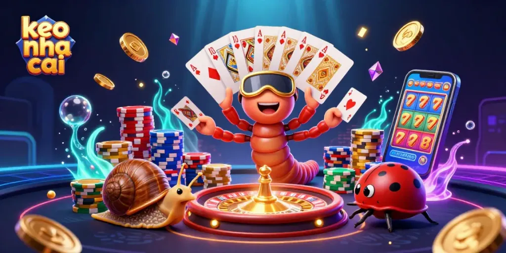 Enhance your keo nha cai betting experience with this vibrant casino illustration showcasing excitement.