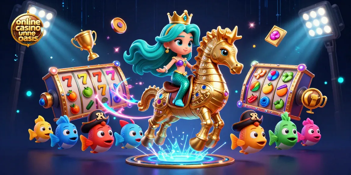Experience the thrill of gambling with online casino ohne oasis in this vibrant 3D scene featuring exciting slot elements.