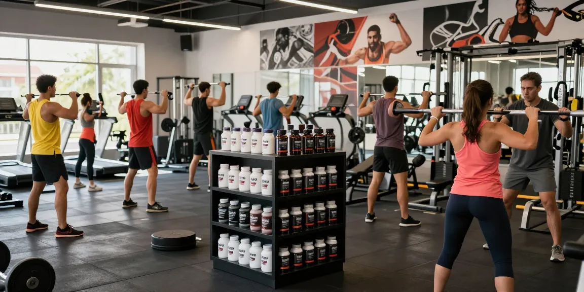 Aktive Fitnessgemeinschaft, die Astera Shop Produkte bewirbt und das Engagement für Gesundheit zeigt.