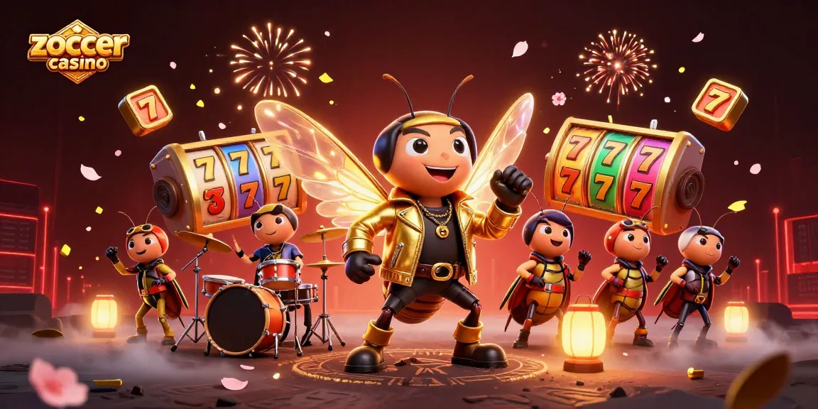 Experience the excitement at zoccer casino with a vibrant 3D illustration featuring dynamic characters celebrating gaming.