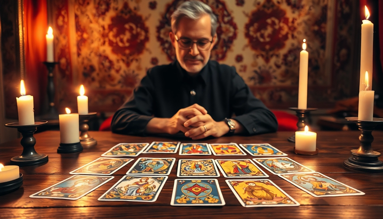 Erfahren Sie die tarotkarten bedeutung durch eine gemütliche Lesesitzung mit speziellen Karten und Kerzen.