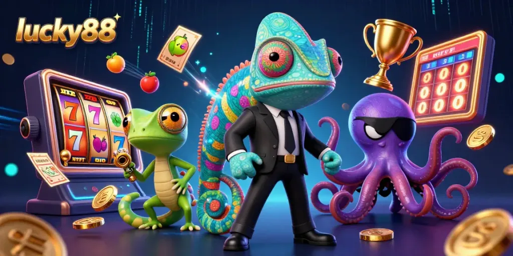Experience the exciting world of lucky88 with vibrant casino action, dynamic gameplay, and colorful characters.