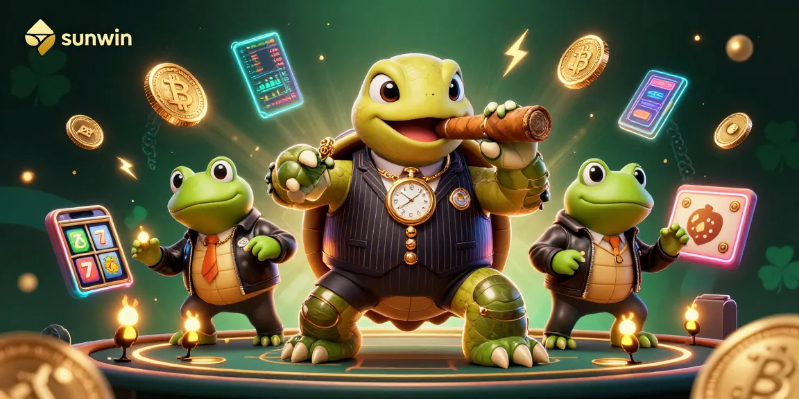 Spin the reels and win big with sunwin in this vibrant casino-themed illustration.
