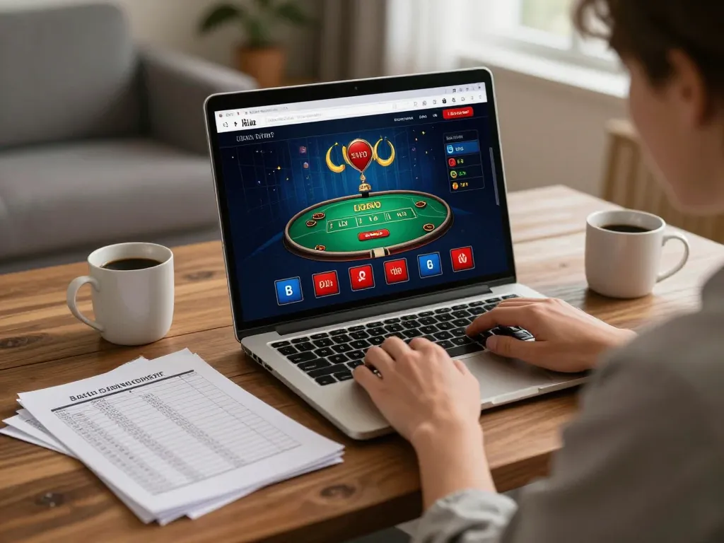 Engage with HELLO88's online casino games, enhancing your betting strategy in a cozy home setup.