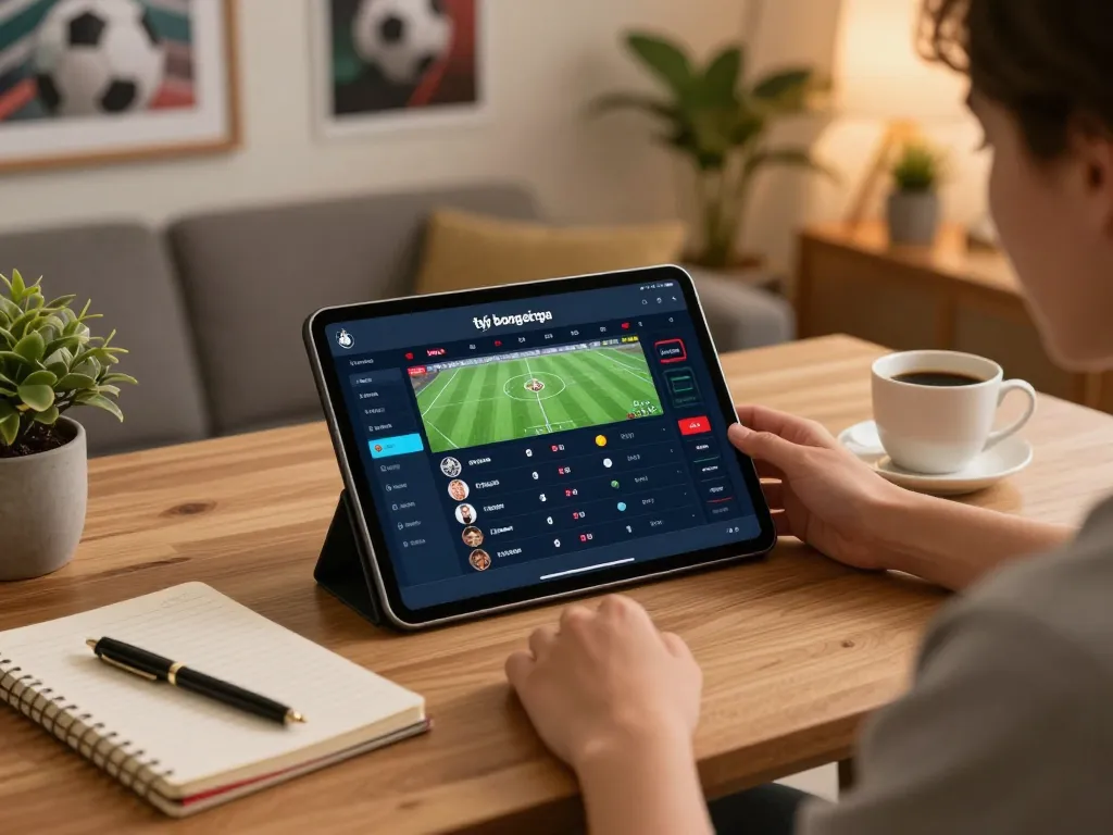 Engaging in tỷ lệ bóng đá kèo nhà cái while betting online with a tablet at home